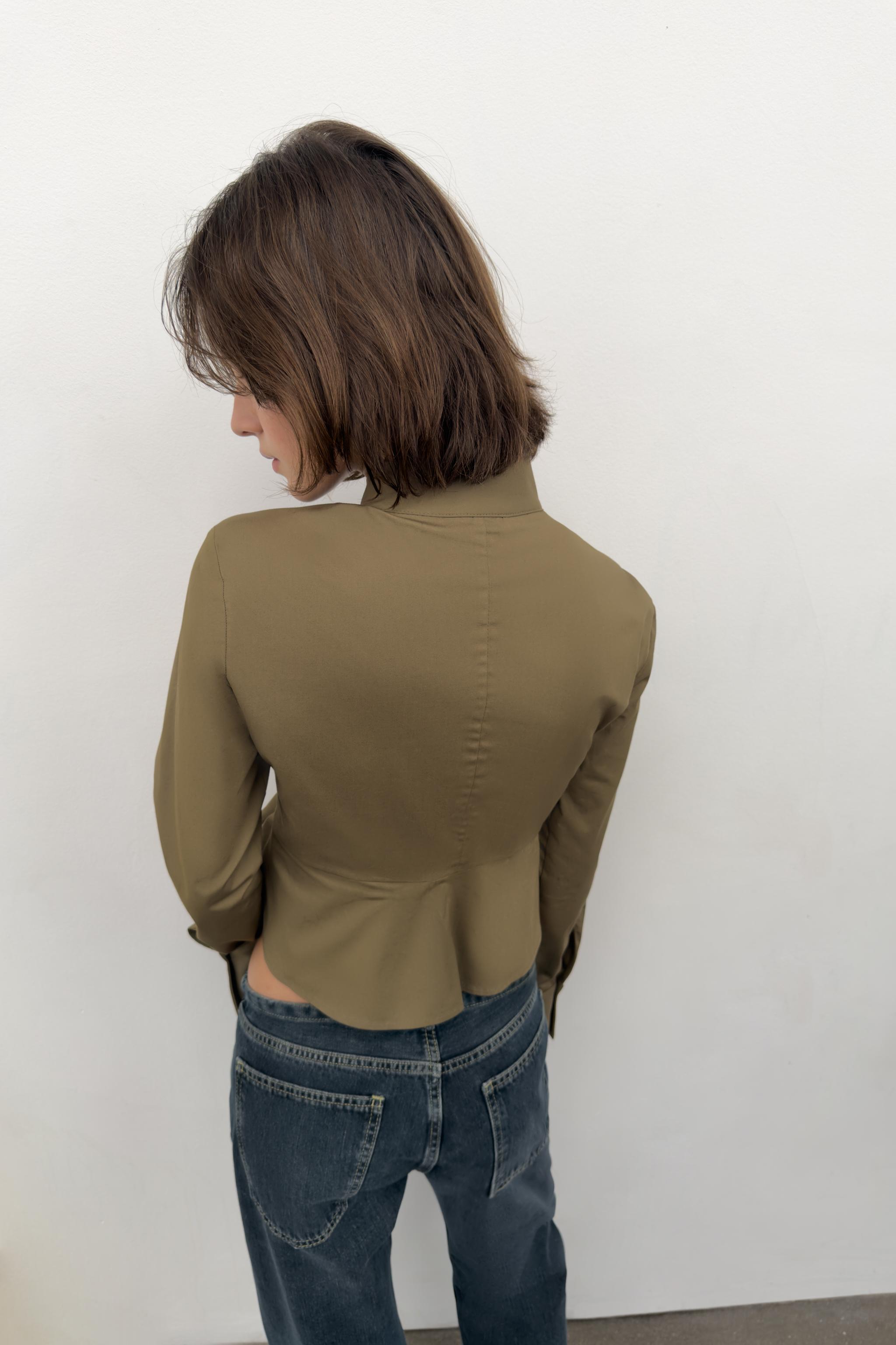 CHEMISE EN POPELINE À BOUTONS